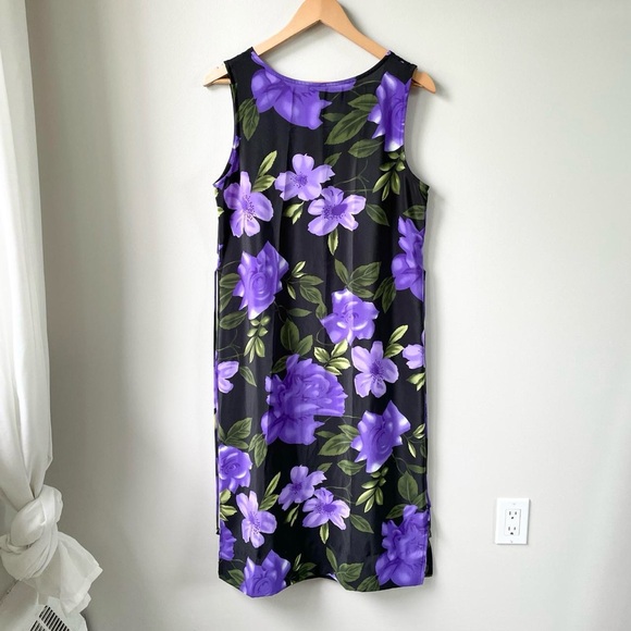 Vintage Reitmans Purplr Floral Midi Dress - Picture 3 of 6